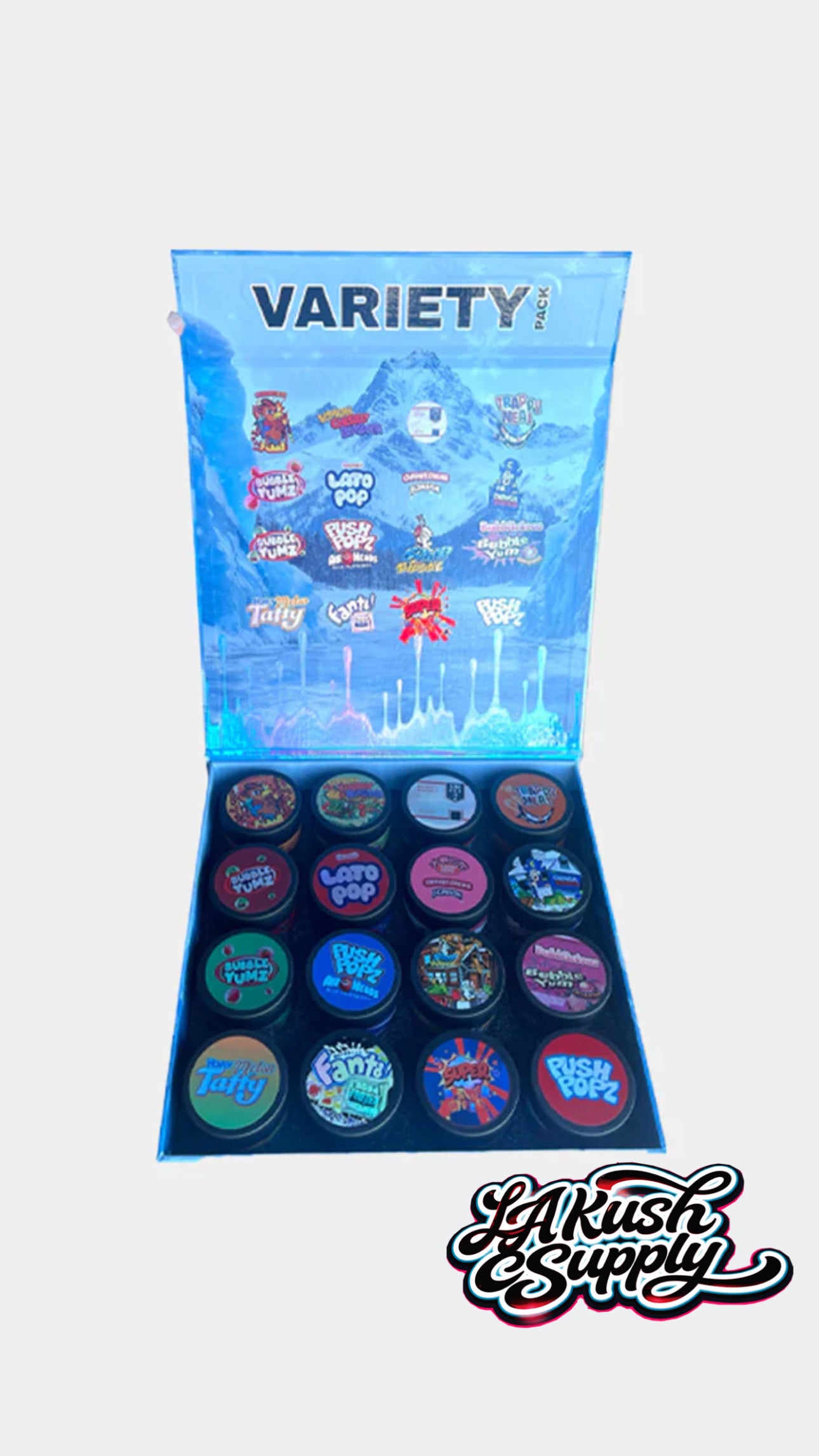 For Trappers Not Rappers Exotic Variety Pack - 16 Flavors - 3.5g Exotic Licensed Flower In Glass Jars