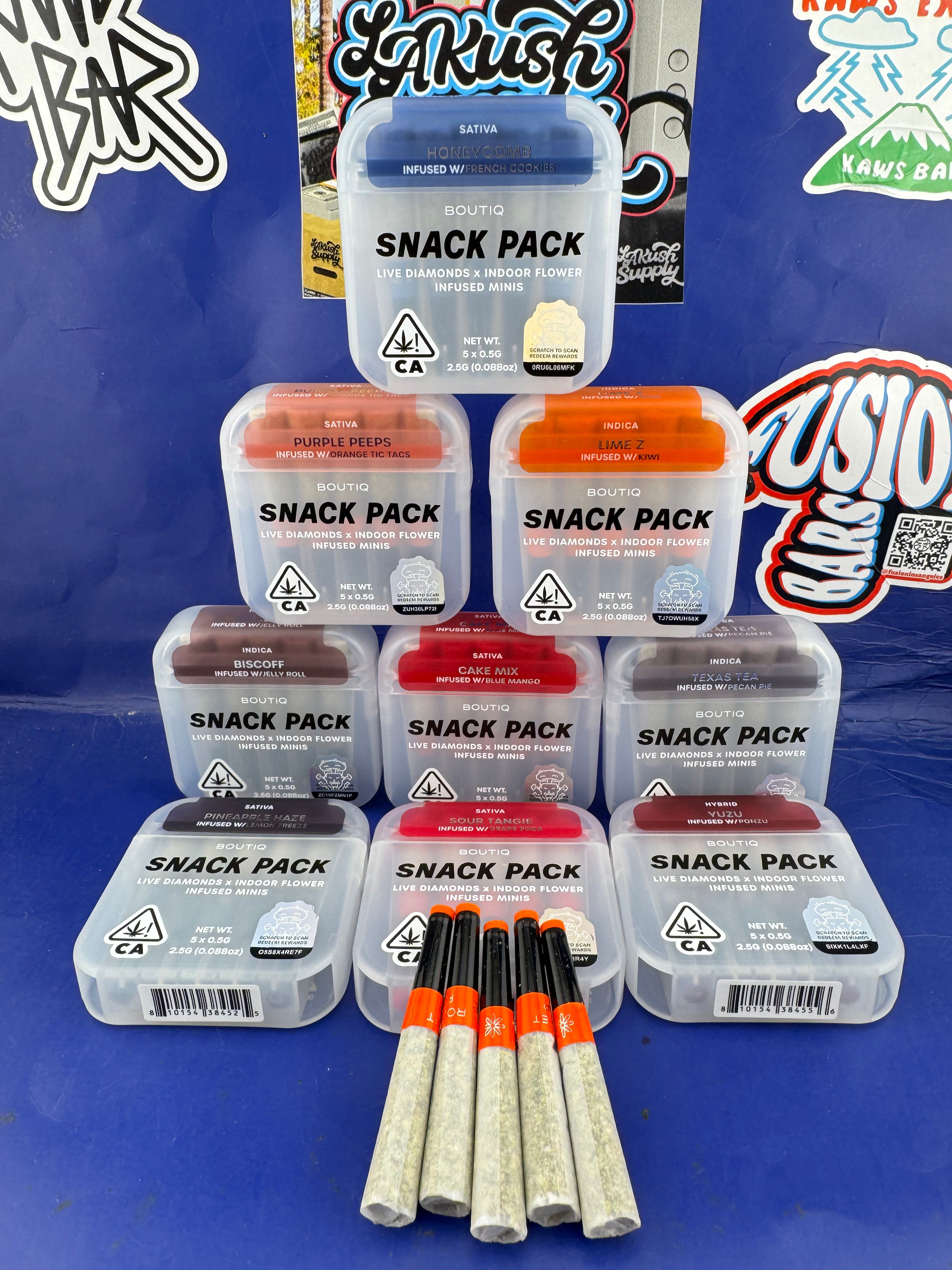 Boutiq Snack Pack Pre-Rolls (5 Pre-Rolls In Each Pack)