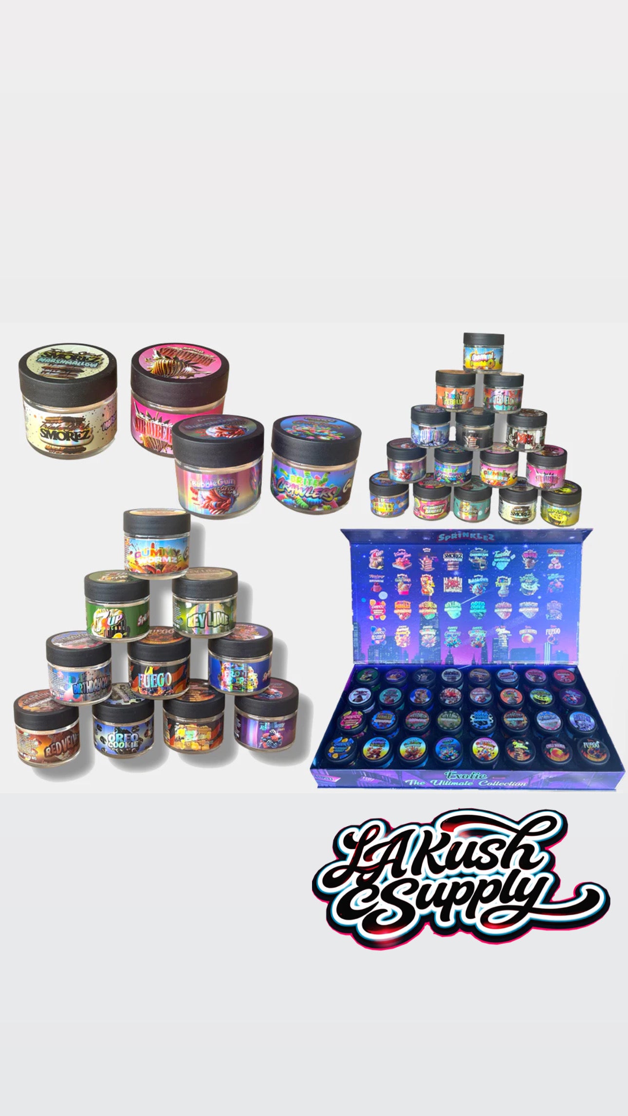 Sprinklez Exotic Variety Pack - 32 Flavors - 3.5g Exotic Lab Tested & Licensed Flower In Glass Jars