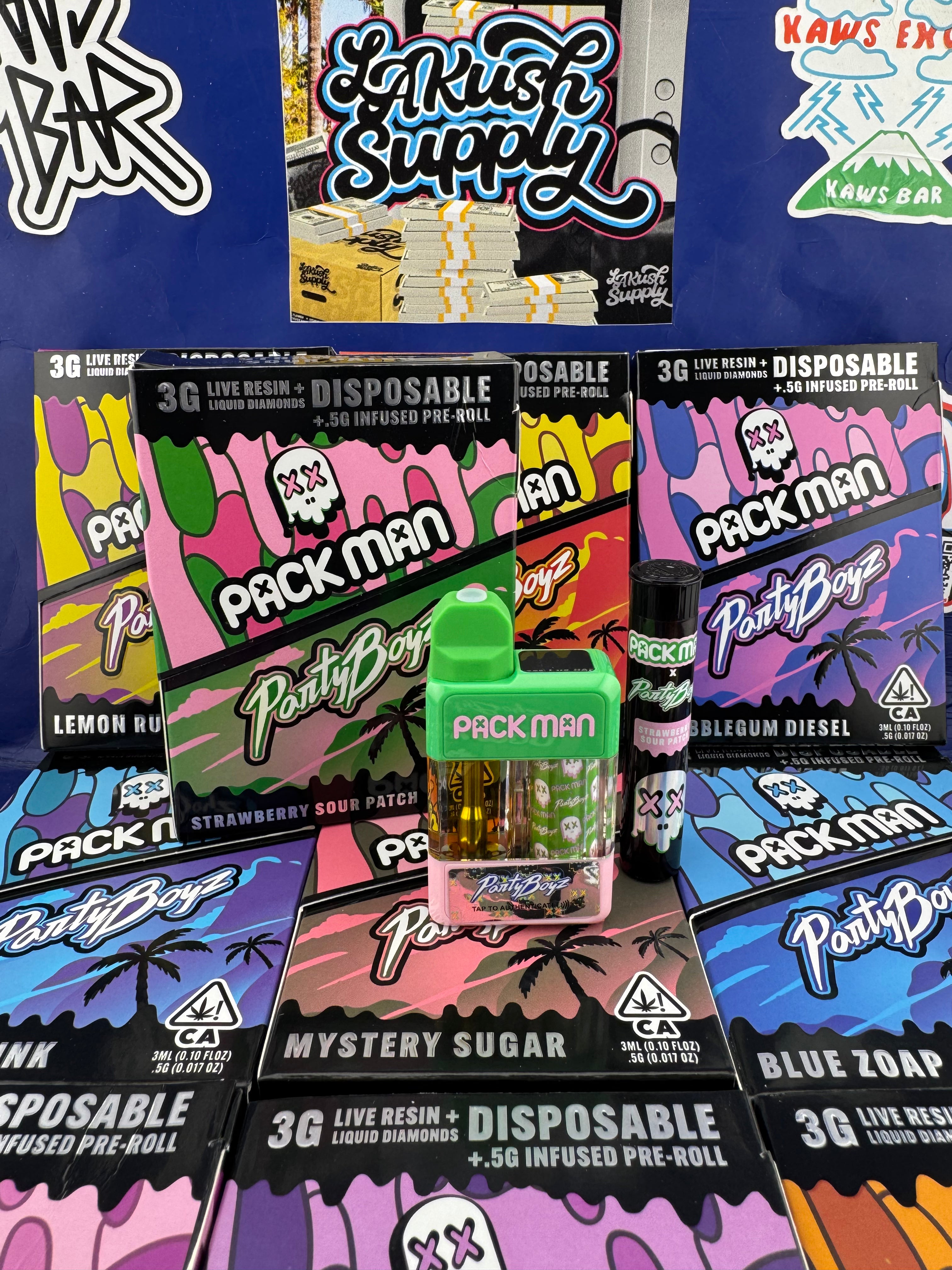 Authentic 3G Packman x Party Boyz Disposable + Pre-Roll